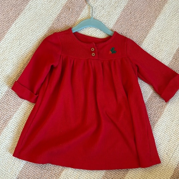 Carters Christmas Dress Red Thermal 12‎ months - Picture 3 of 6